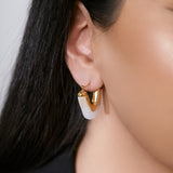 Acrylic Triangle Hoop Earrings