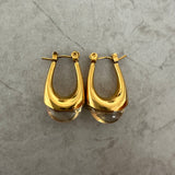 Acrylic Drop Hoop Earrings